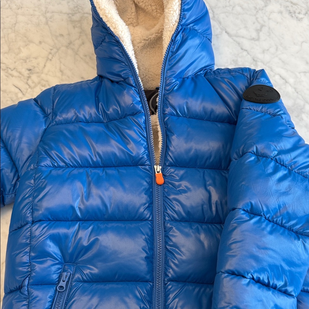 SAVE THE DUCK Blue and Cream Ultra Light Jacket